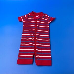 Hanna Andersson Red and White Striped Kids Bodysuit baby 0–3 months